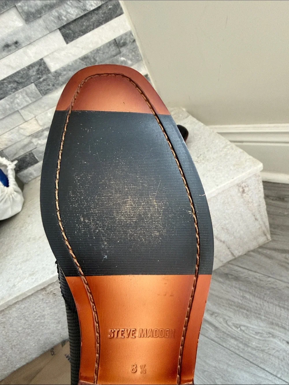Steve Madden men's Ancher Penny leather Loafers new no box size 8.5